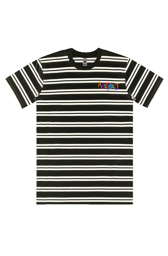 Drip Logo Embroidered Striped Shirt