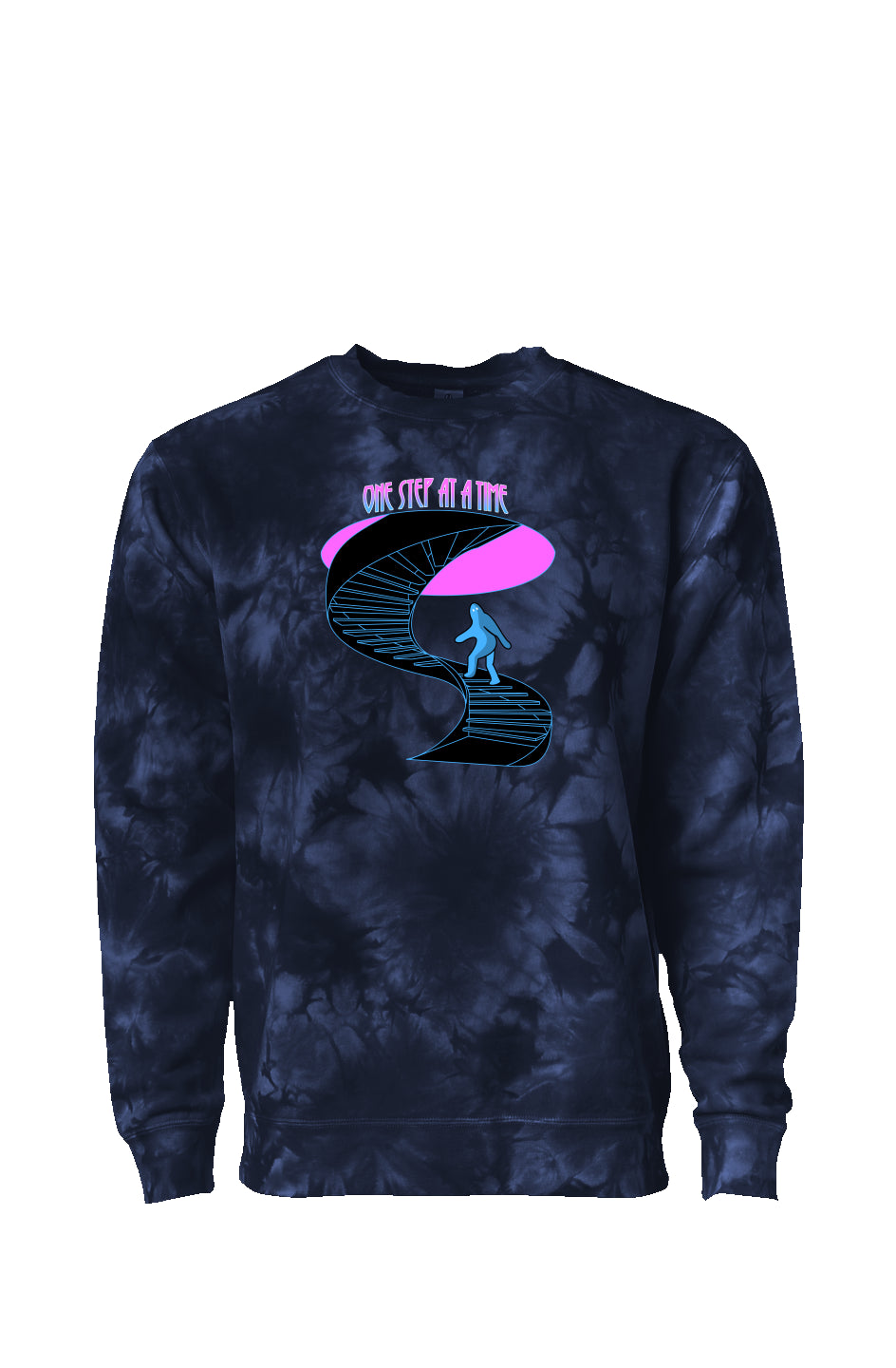 One Step At A Time Crystal Tie Dye Crewneck