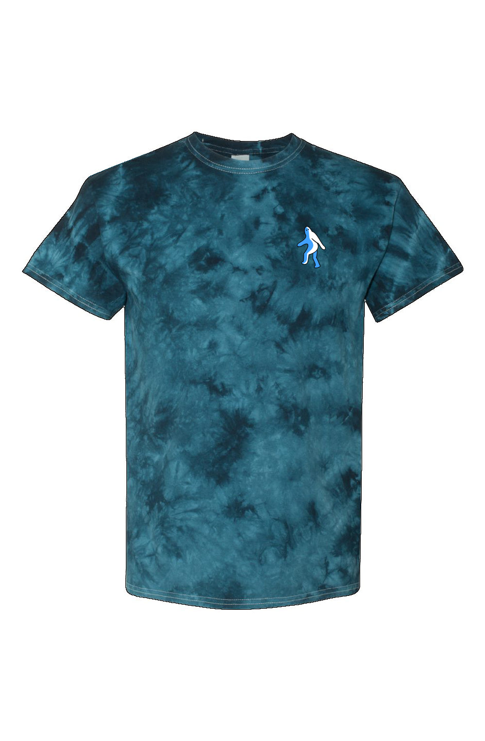 Embroidered Ghost Sighting Navy Crystal Tie-Dye Tee